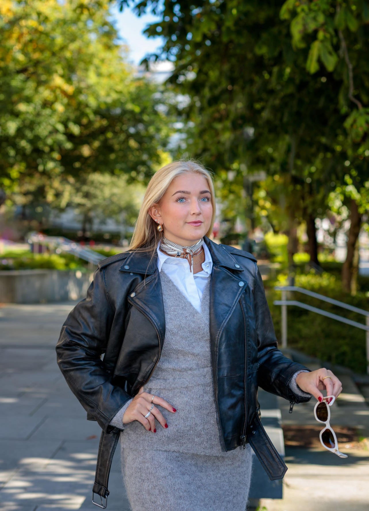 Nana Skinn Biker Jakke - Sort/ Black